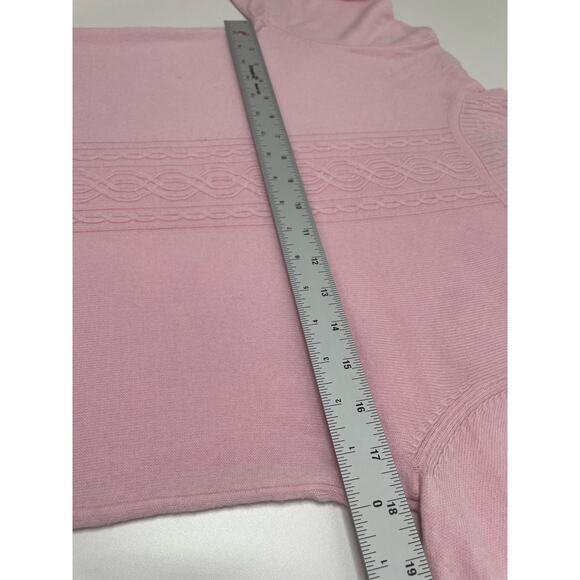 Dressbarn Pastel Pink Turtleneck Knit Pullover Sweater Med Petite Light Academia - Picture 7 of 8